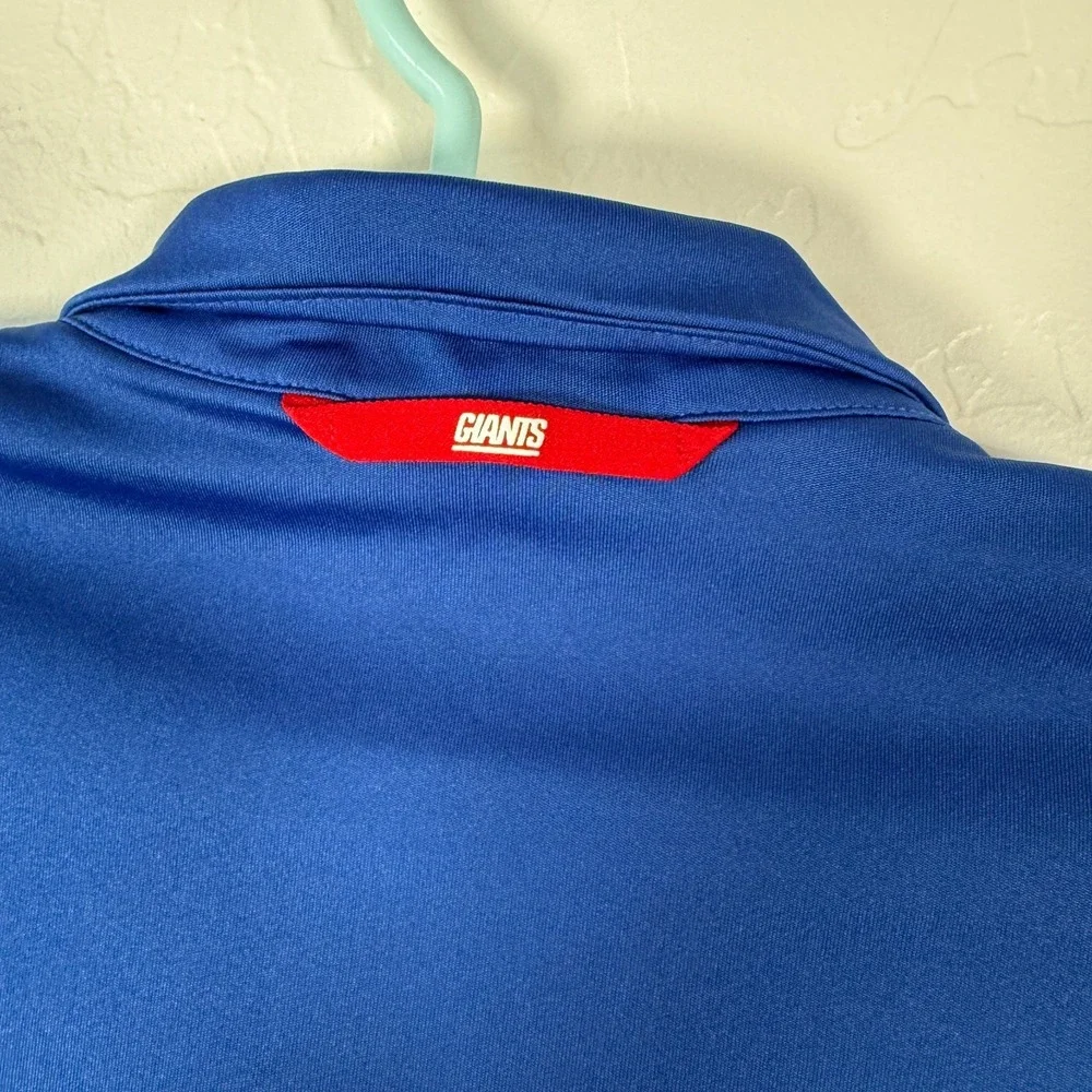 New York Giants Polo Shirt Mens 2XL Blue Team Issued NFL‎ Football Nike Dri Fit